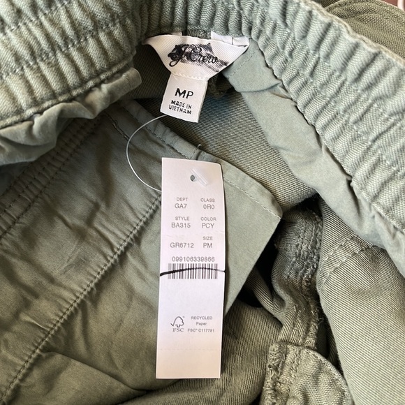 J. Crew Petite Tie waist camp pant BA315 Green MP M - Picture 5 of 6